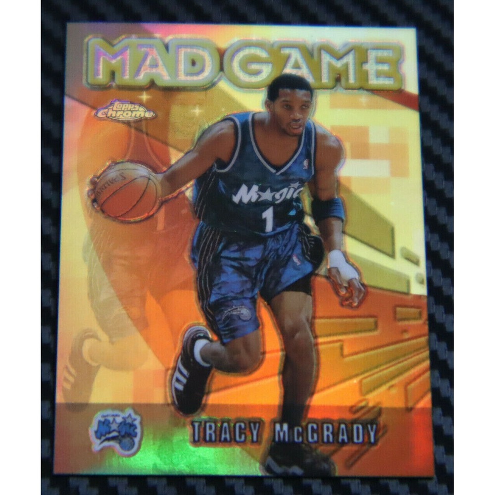 2001-02 TOPPS CHROME TRACY MCGRADY MAD GAME REFRACTOR ORLANDO MAGIC